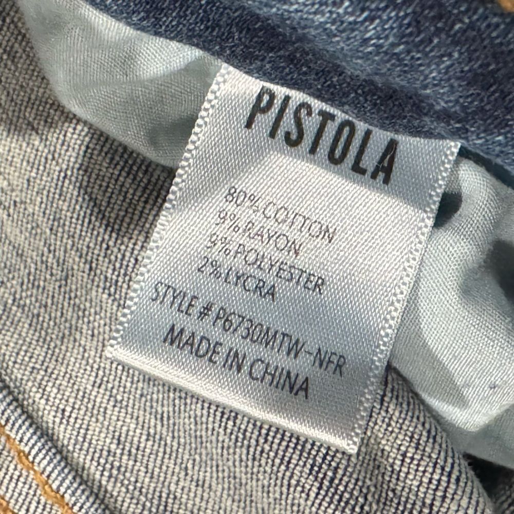 Pistola Lanissa Distressed Denim Raw Hem Mid Rise Skinny Jeans Women’s 26 - Picture 3 of 5